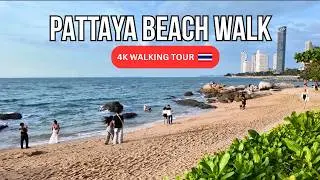Wongamat Beach to PATTAYA Beach 4K Walking Tour 2026 🇹🇭  | Beach, Cafes and Live music