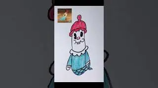 Draw Mermaid Baby Bottle | Cuphead 641 #drawing