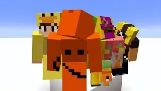 Minecraft'ta KAR YÜKSELİYOR (Kar Topu Savaşı)