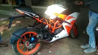 Installing Akrapovic short exhaust in KTM RC200 | BEST SOUND