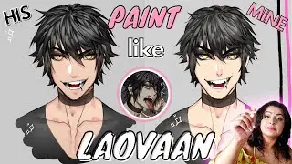 🤤 LAOVAAN TUTORIAL |   @Laovaan Style Study (How To Paint SEMI-REALISTIC ANIME BOYS!) 🔥
