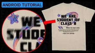 Cara mudah desain kaos di HP | Template desain kaos kelas gratis‼️