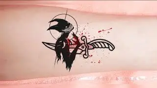 How to make knife tattoo step by step