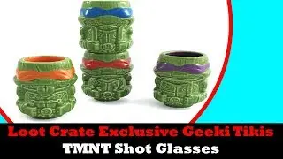 Loot Crate Exclusive Geeki Tiki TMNT Shot Glasses