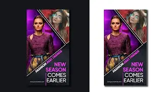 Instagram Story Post Design In photoshop | Instagram Banner Design | Fashion story banner design