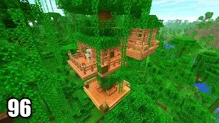 Decorating the Completed Jungle Starter Treehouse | Chill Minecraft Longplay