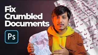 How to Remove Wrinkles from Paper | Fix Crumble Scanned Documents in Photoshop | Edit Documents