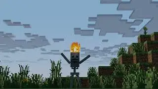 Burning skeleton (blender)