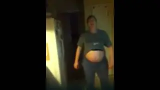 Pregnant lady farting!