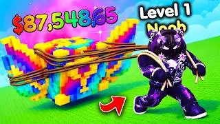Starting Over as NOOB with OP SECRET in Pull Lucky Blocks! (Roblox)