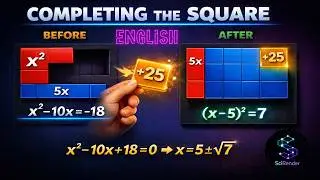 Completing the Square with Radical Answers | Solve x² – 10x + 18 = 0 | SciRender | English