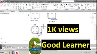 Hexagonal Nut (2D) in Autocad