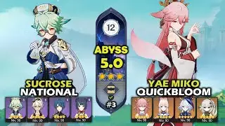 Sucrose National & Yae Quickbloom | Abismo 5.0 | Spiral Abyss 12 | Genshin Impact