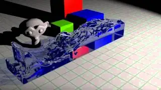 [Blender] Water simulation with a 200 domain resolution.