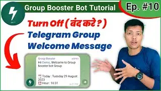 🟢 Ep 10 || How To Turn Off Telegram Group Booster Bot Welcome Message || Turn Off Welcome Message