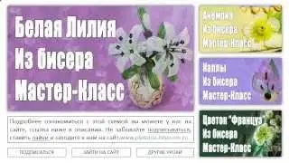 Бисер видео уроки  Делаем из бисера цветок лилии