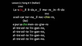 Vaccai Practical Method of Singing: Lesson 2/Song 3 Lascia il lido e il mare infido  (Soprano/Tenor)