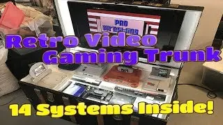 Gaming Setup - Retro Video Gaming Trunk on Wheels  - 14 Systems Inside
