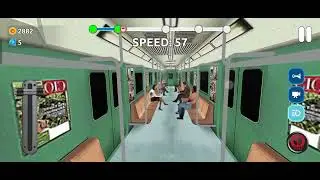 Проезд на поезде по линии А в игре " симулятор поезда метро"