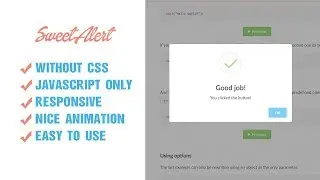 Sweet alert with Javascript