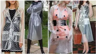 latest fashion ideas for ladies of latex transparent coats design