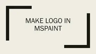 How to make logo in MSPaint  | Make logo in MSPaint | Simple and easy way to make logo in MSPaint