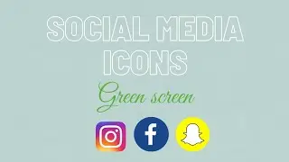 Social media icons (green screen)