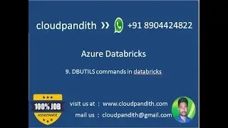 9  dbutils commands on files, directories, notebooks and libraries