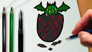 Como desenhar um filhote de dragão