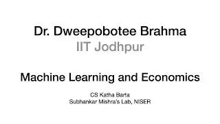 CS Katha Barta | Dr. Dweepobotee Brahma, IIT Jodhpur