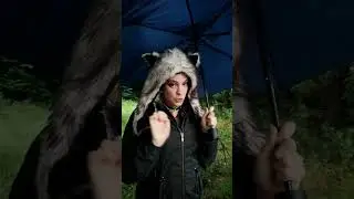 showing therian outfit in the rain