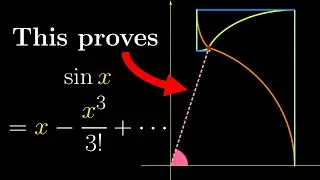The geometric interpretation of sin x = x - x³/3! + x⁵/5! -...