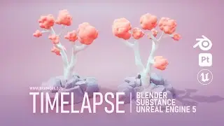 Blender & Unreal Engine 5 | ALIEN PLANT (Nanite Mesh) Sculpting & Texturing 3D High Poly Model