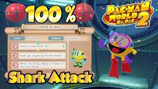 PAC-MAN WORLD 2 Re-PAC Shark Attack 100% Guide ( All Mission) |1080p Full HD
