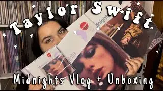 Taylor Swift Midnights Release Day Vlog + Vinyl/CD Unboxing!