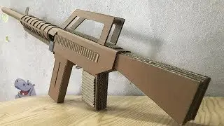 How To Make Cardboard M16 That Shoot | M4 MrLou