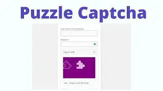How to Create Puzzle Captcha in Any Form  - Create Puzzle Captcha in wordpress