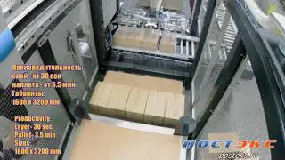 PE43 Укладка на поддон  Row palletizer