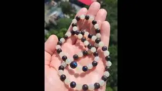 Шива и Ума — новый дизайн. Сочетание Нефрита Души с чёрным Лабрадоритом. #jade #labradorite