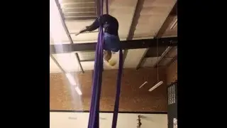 Aerial silks || Belay drop variation || Dayna Timmons
