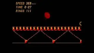 Sonic running from an explosion while 