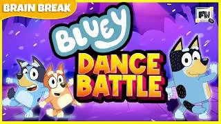 🔵 Bluey's Dance Battle Fitness Challenge 🕺🎶 | Freeze Dance Brain Break