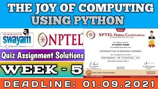 The Joy of Computing using Python | NPTEL | Week 5 | Assignment 5 Solution | July 2021