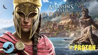 Assassin's Creed Odyssey Linux - gameplay [Steam Play Proton] - VKBasalt