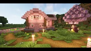 Minecraft | How To Build A Cherry Blossom Survival House 🌸 #minecraft