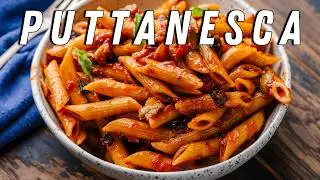Pasta Puttanesca - Super Delicious Easy Weeknight Pasta