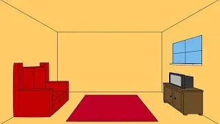How to draw a room in 1 point perspective in Anime Studio Pro - Drawing tutorial