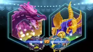Beyblade burst app~Wakiya vs Hoji (Wyvron W2 vs Horusood H2)
