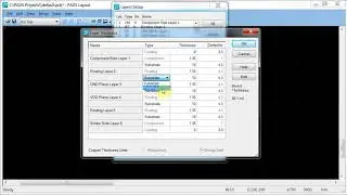 Setting layer thickness