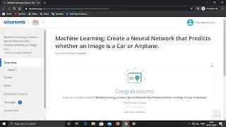 MachineLearning:Create a NeuralNetwork thatPredictsWhetherImage is a CarORAirplane |Coursera Project